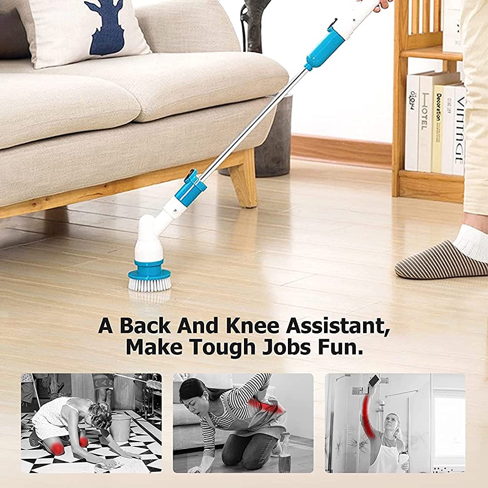 Rechargeable Spin Scrubber Long Handle Cleaning Brush (free home delivery)